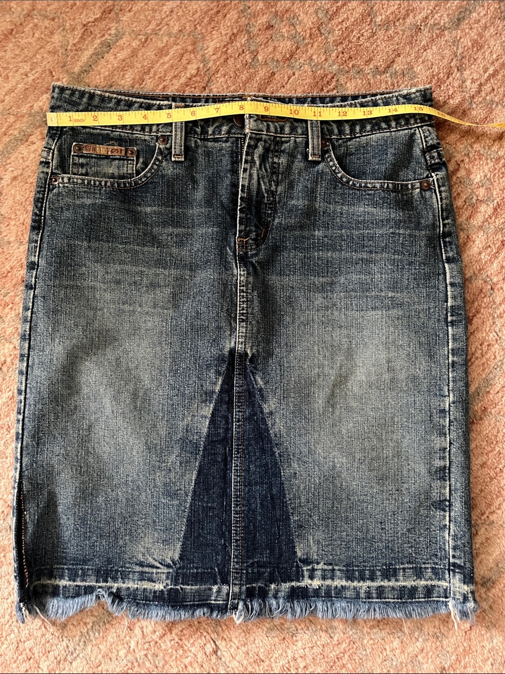 l.e.i vintage Denim Straight Denim Jeans with frayed edge